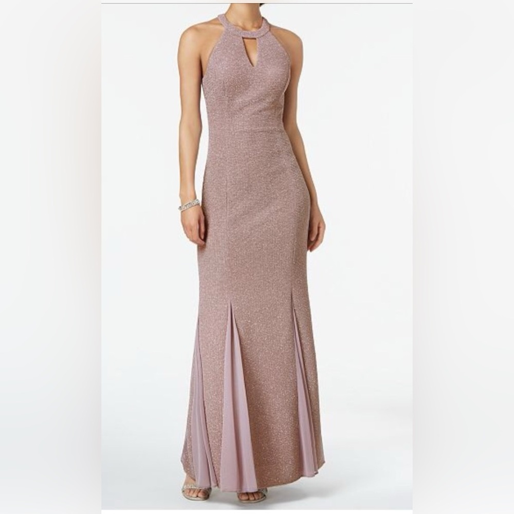 Elegant Halter Neck Evening Gown